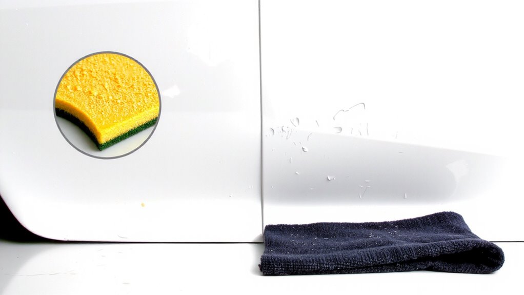 abrasive sponges degrade coatings