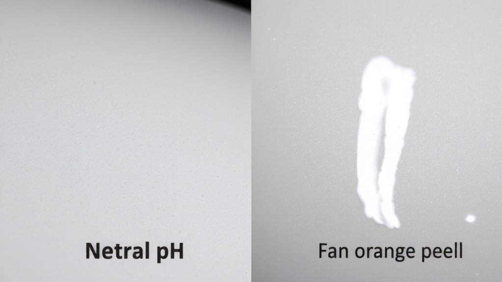 acidic corrosion causes permanent etching