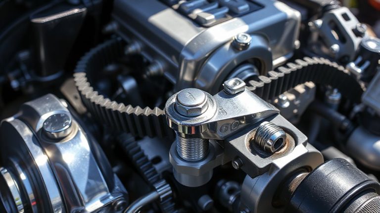 adjustable tensioner prevents belt slip