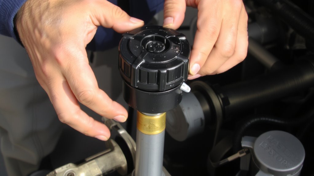 align rotor and cap securely