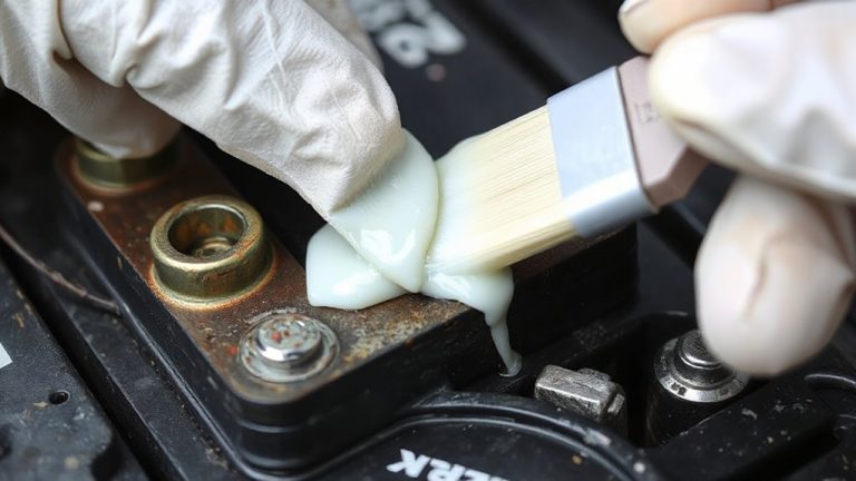 apply corrosion blocking grease carefully