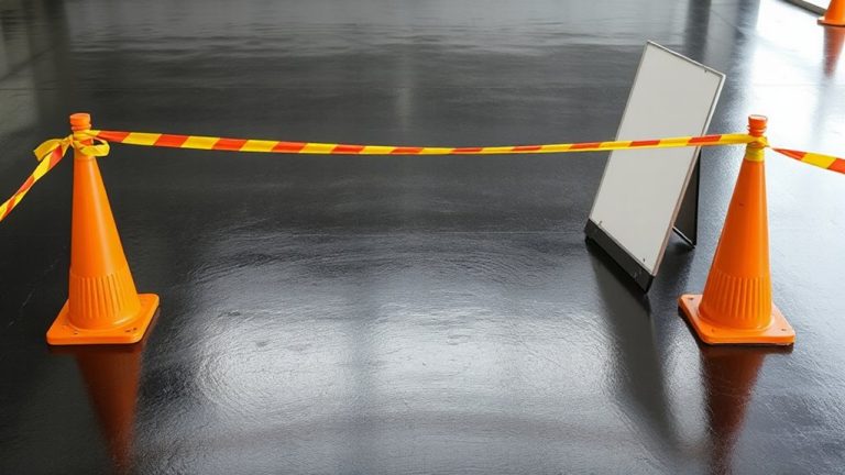 block off freshly coated areas