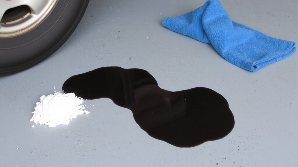 blot and absorb fresh spills