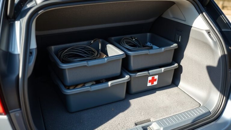 car storage boxes organized