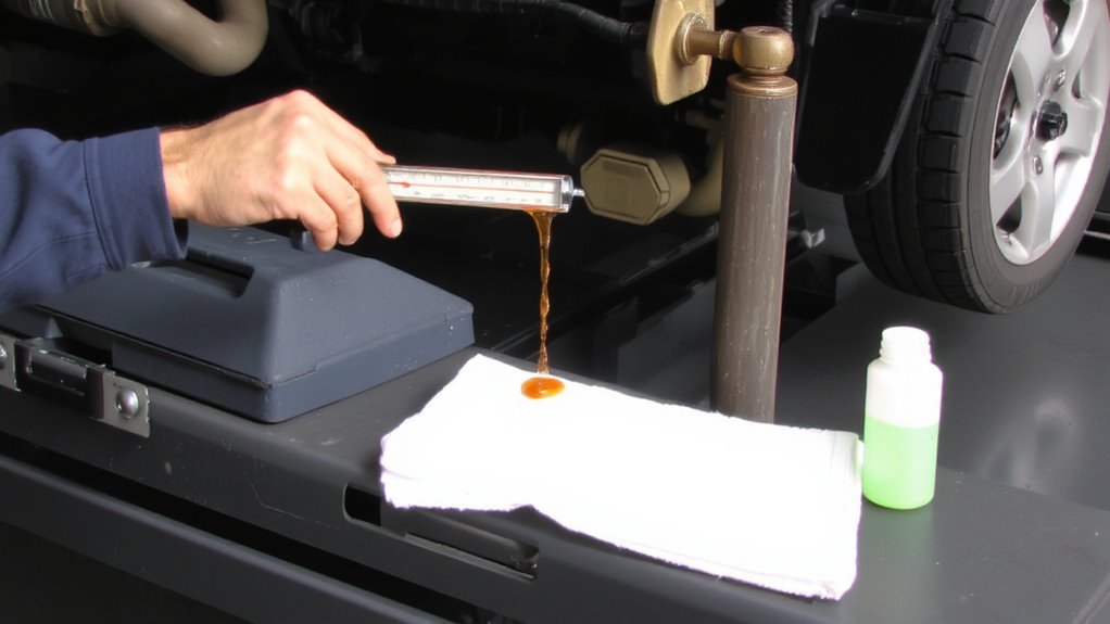 check sealed transmission fluid accurately