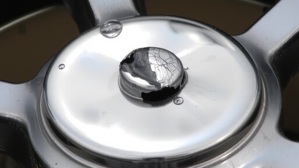 chrome bubbling from corrosion and defects