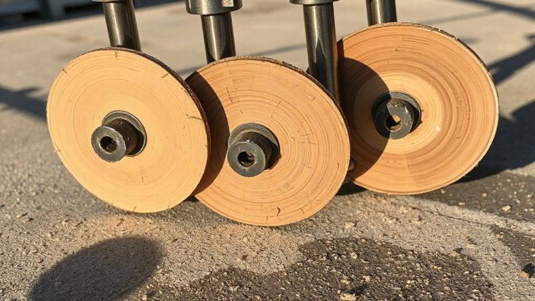 clay discs on drill
