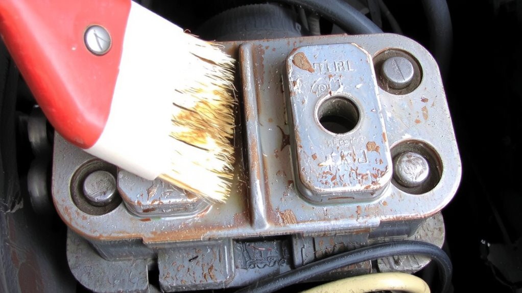 clean battery terminals safely