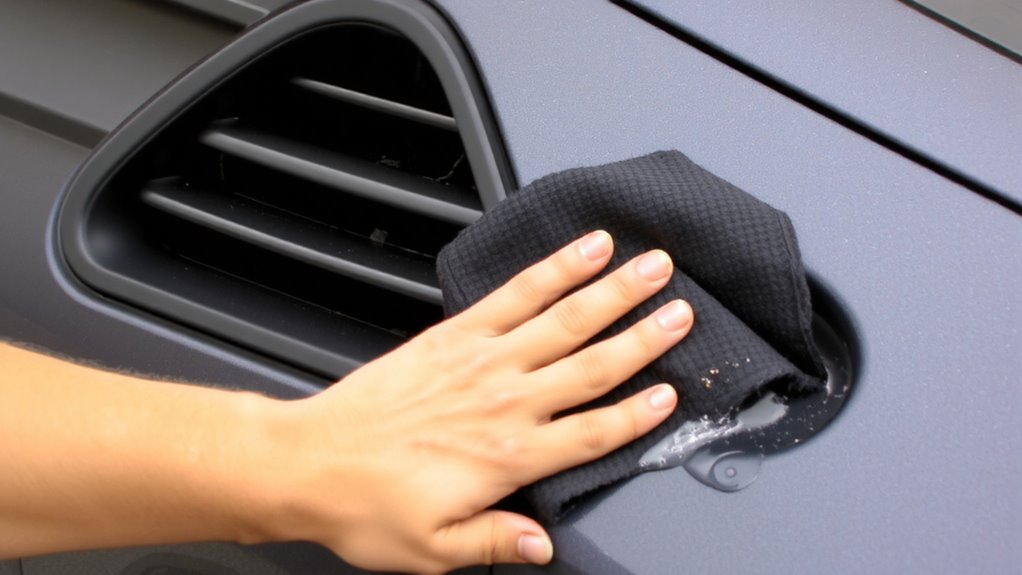 clean promptly wipe gently preserve protection