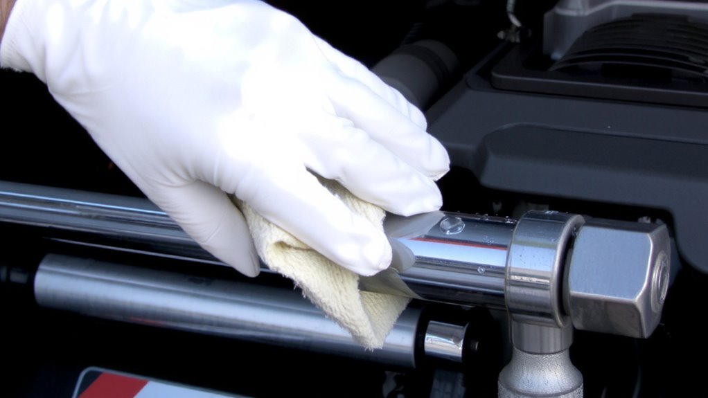 clean safely with proper tools