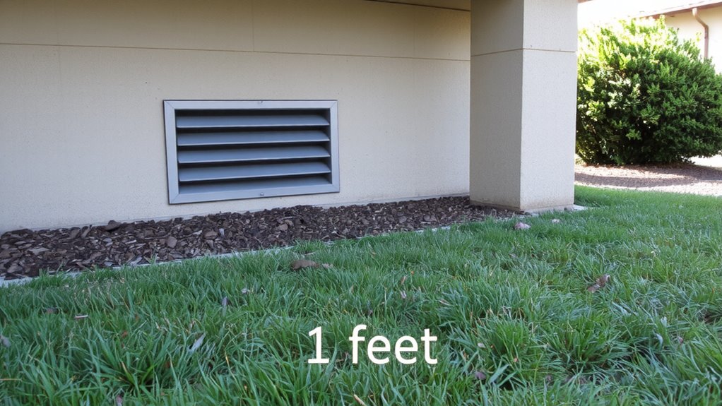 clearance for intake vent efficiency