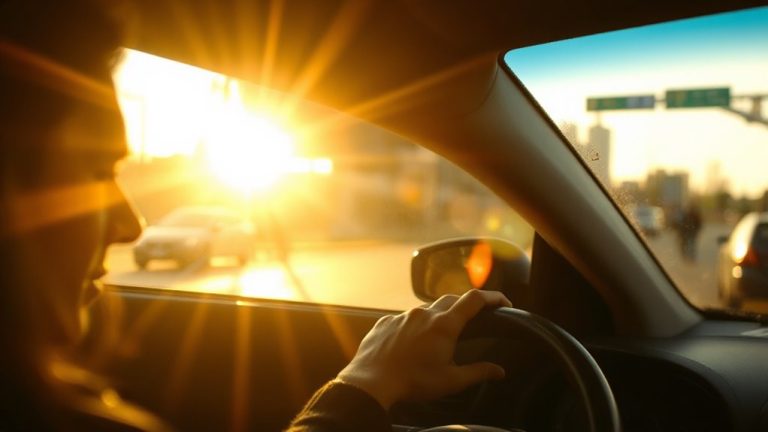 detecting distraction via glare