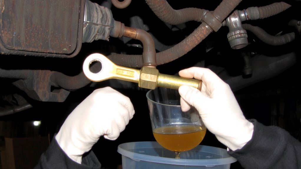 drain fluid safely