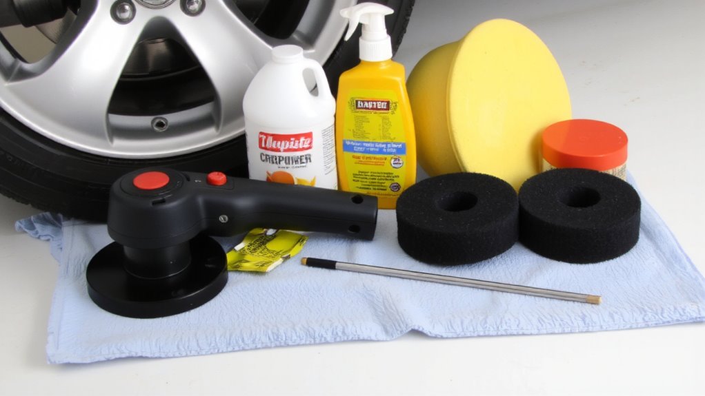 dual action polisher with foam pads