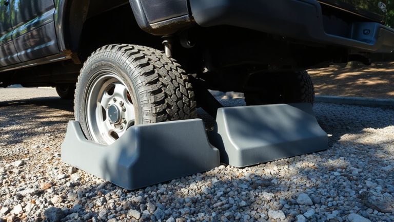 dual wheel composite chocks secure vehicles