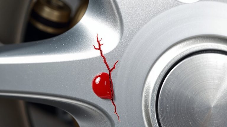 dye penetrant alloy wheel inspection