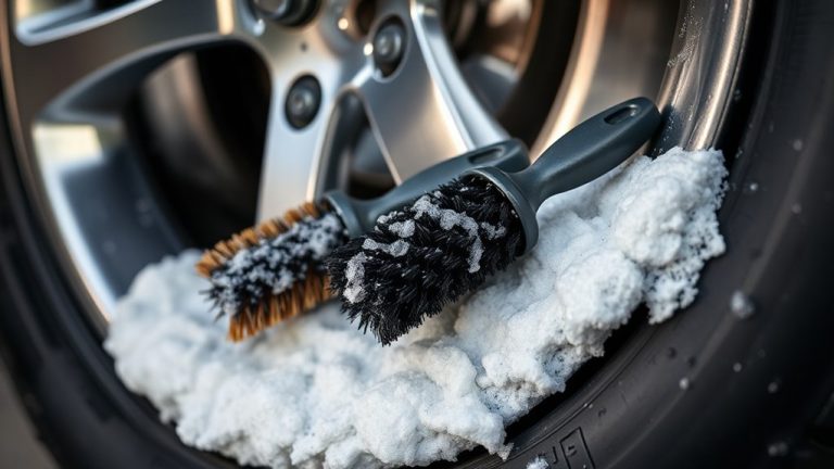 effortless tire cleaning brushes
