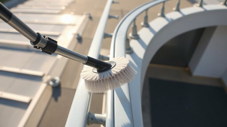 extendable brushes for high roofs