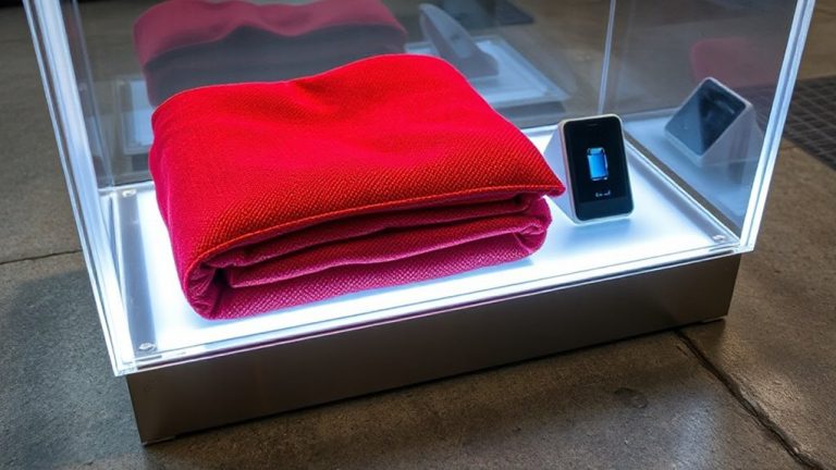 fire blankets in transparent cases