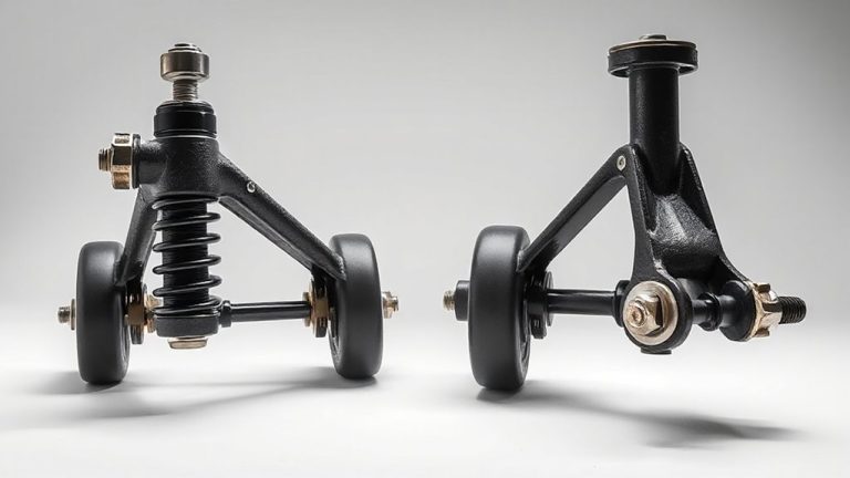 front vs rear control arm design