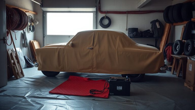 garage winter vehicle storage prep