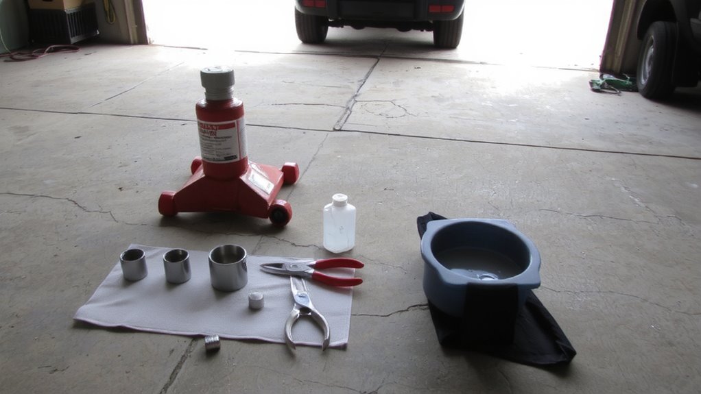 gather essential tools and fluids