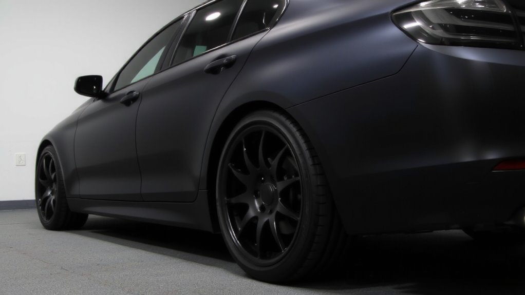 gloss black satin contrast control