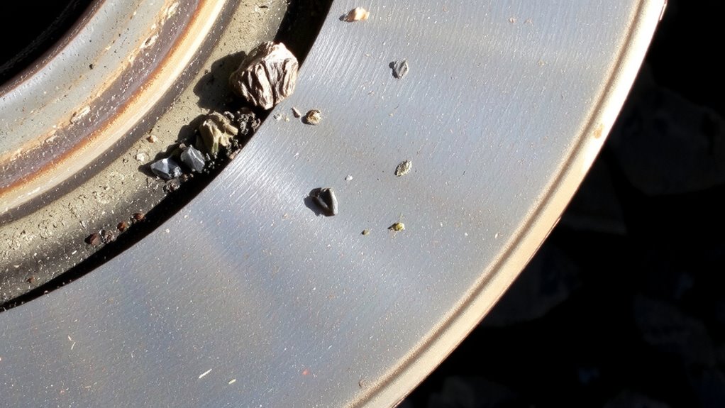 gravel impacts damage rotors