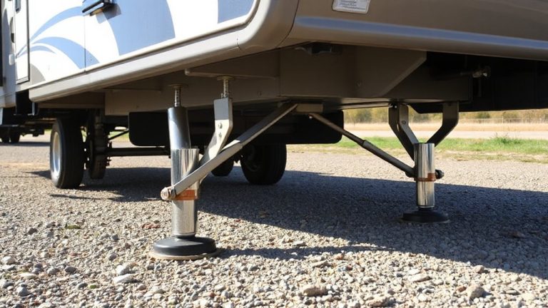 hydraulic jacks level motorhomes