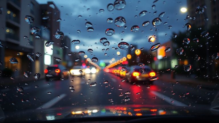 hydrophobic glass rain visibility