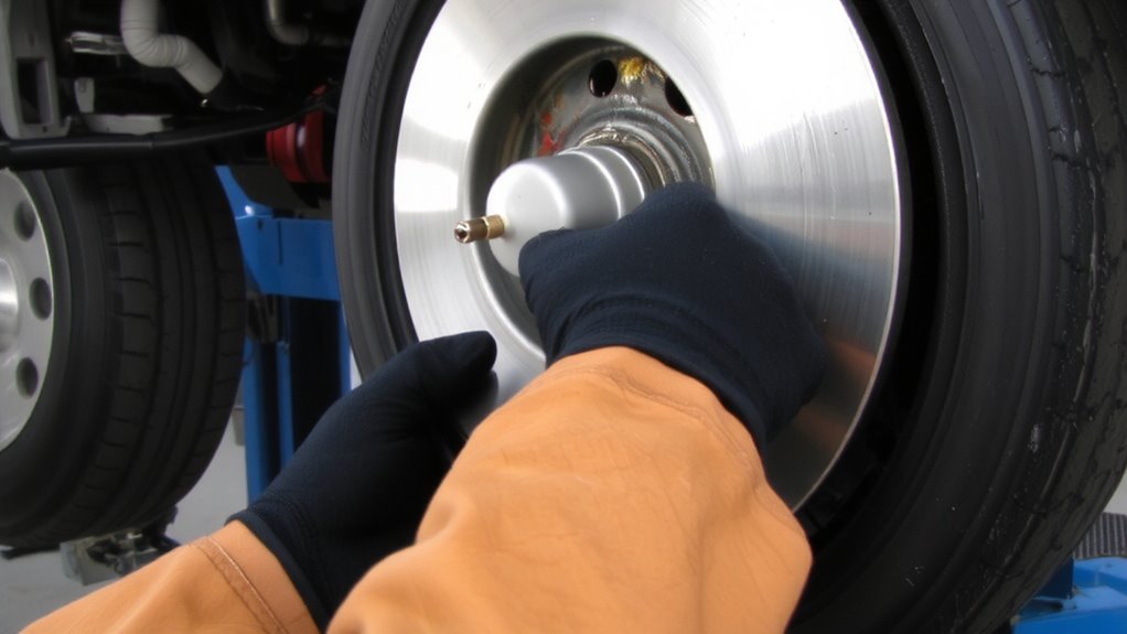 inspect abs sensors during rotation