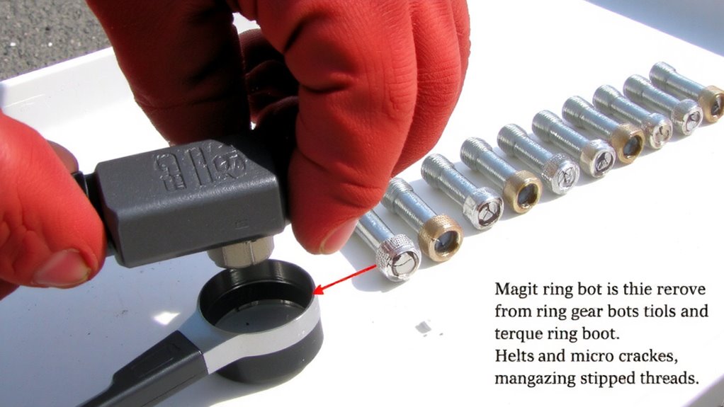 inspect bolts for damage