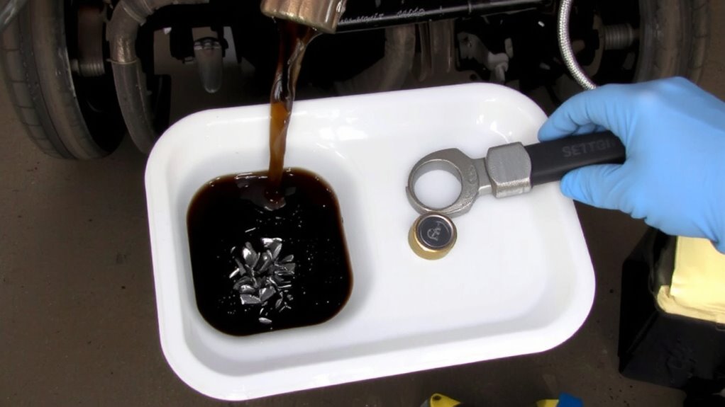 inspect fluid and debris