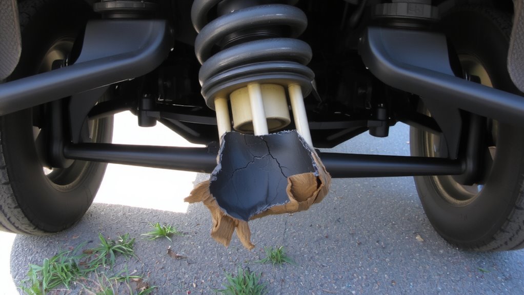 inspect torn strut boots