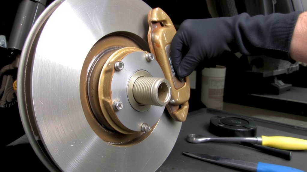install pads lubricate pins
