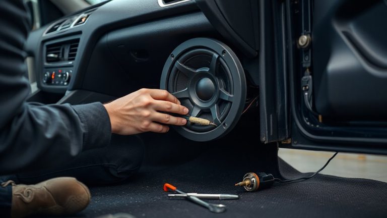 install speakers around active safety systems carefully