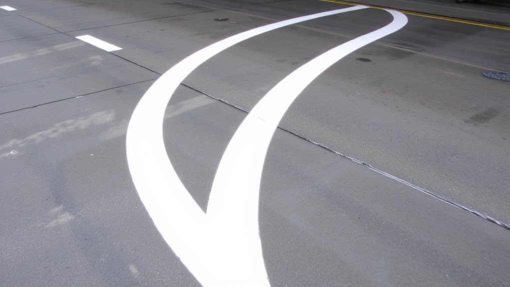 laser aligned wheel track layout