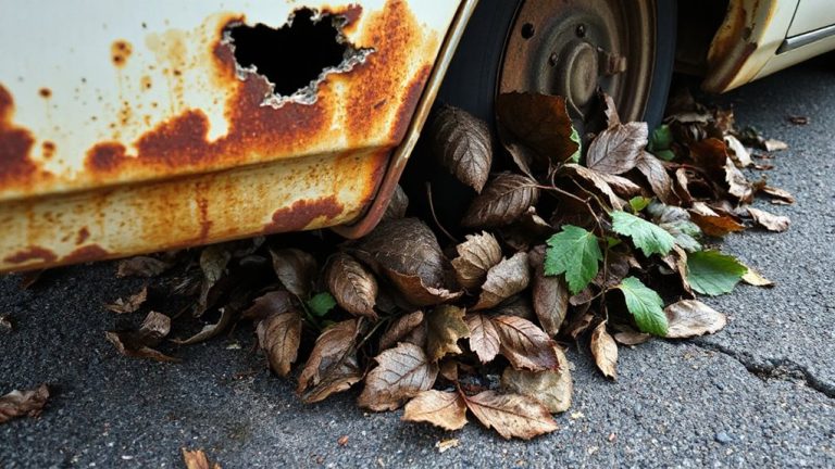 leaf debris invites rodents rust