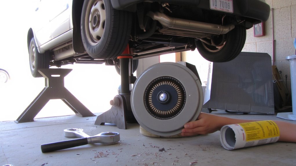 lift securely with jack stands