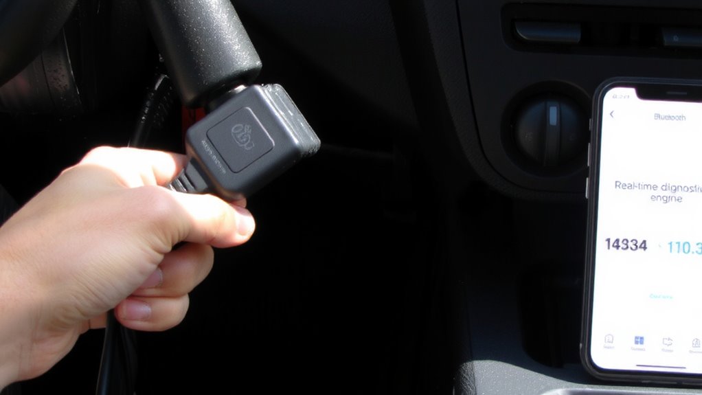 locate and connect obd2 scanner