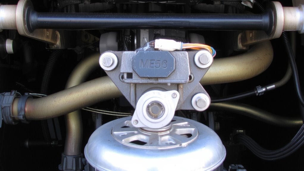 locate starter at engine rear