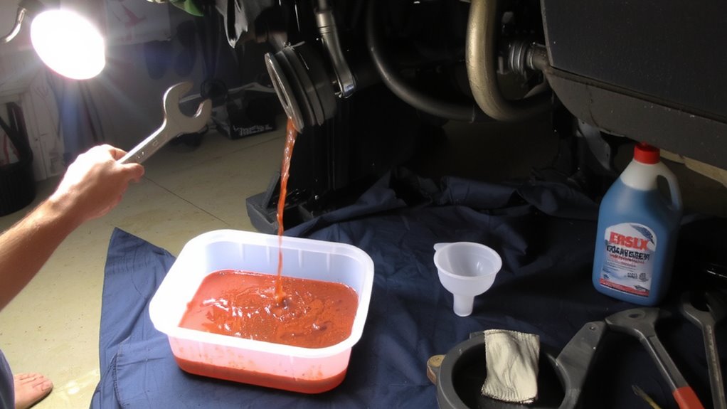 manual flush with proper fluid