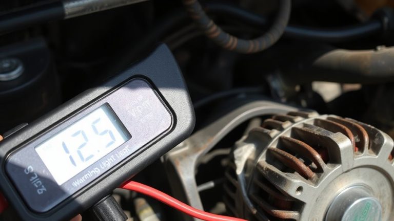 measure alternator warning voltage