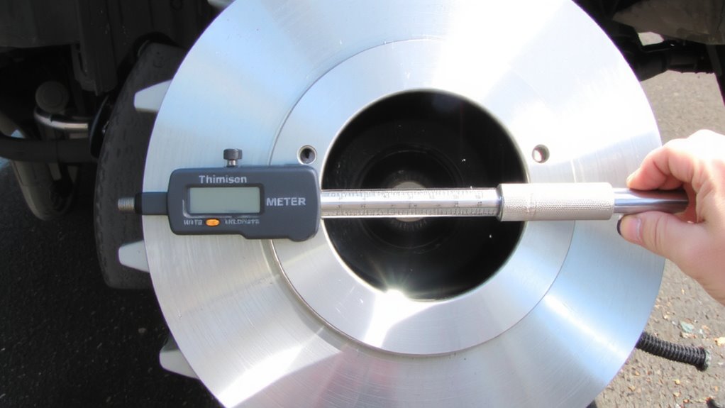 measure brake rotor thickness accurately