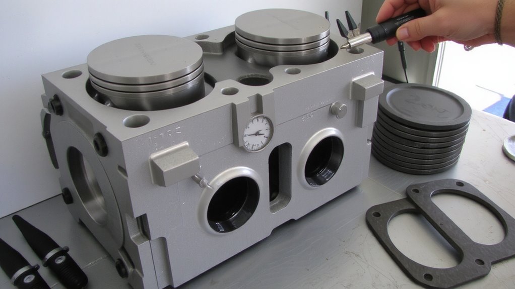 measure deck height piston rock
