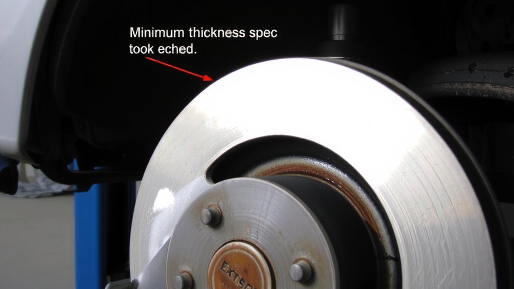 minimum thickness stamped on rotor