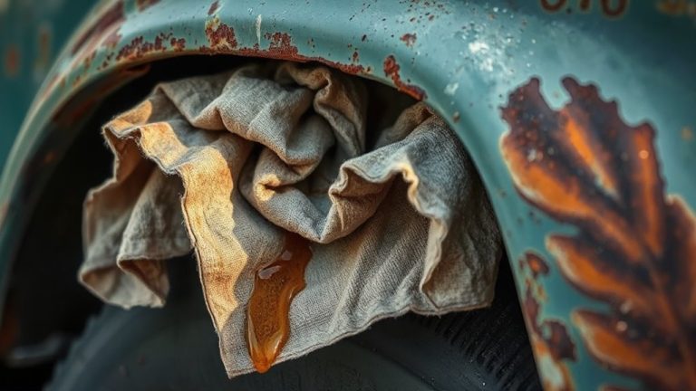 peppermint oil soaked rags in fenders