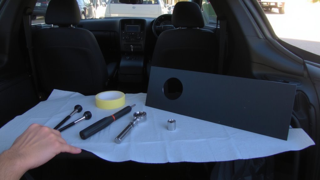 prepare interior for speaker installation