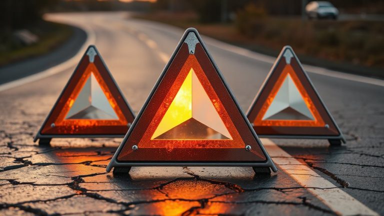 reflective warning triangles for drivers