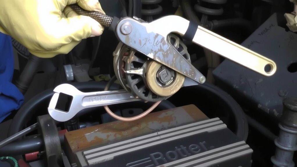 remove alternator safely and systematically